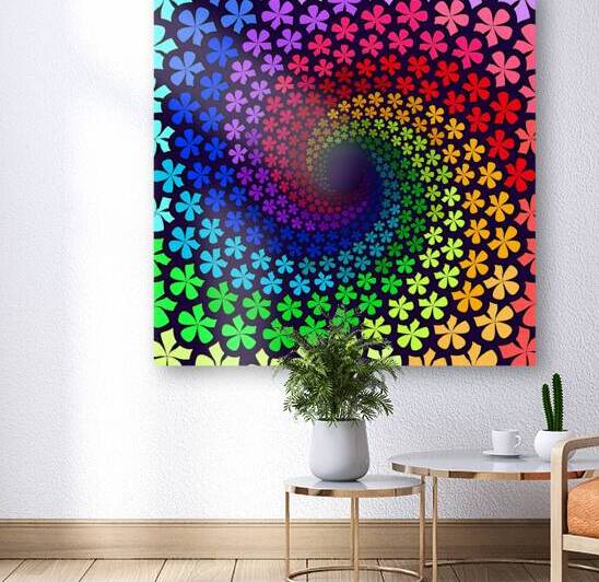 Floral Rainbow Spiral Bliss by RAHEEM