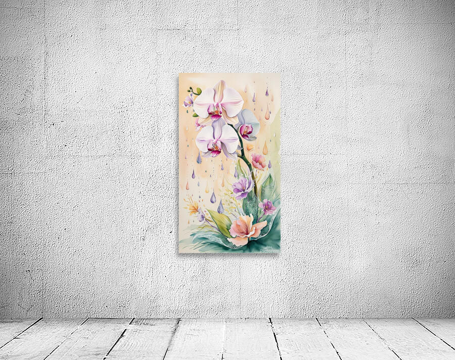 Blooming Raindrop Elegance Wall Preview