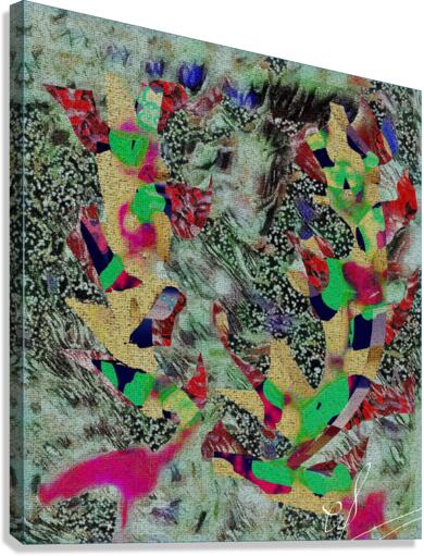 Artificial Flowers Kitchen Dancing Together Canvas Print