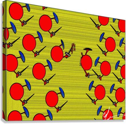 Polka Dots at War Canvas Print