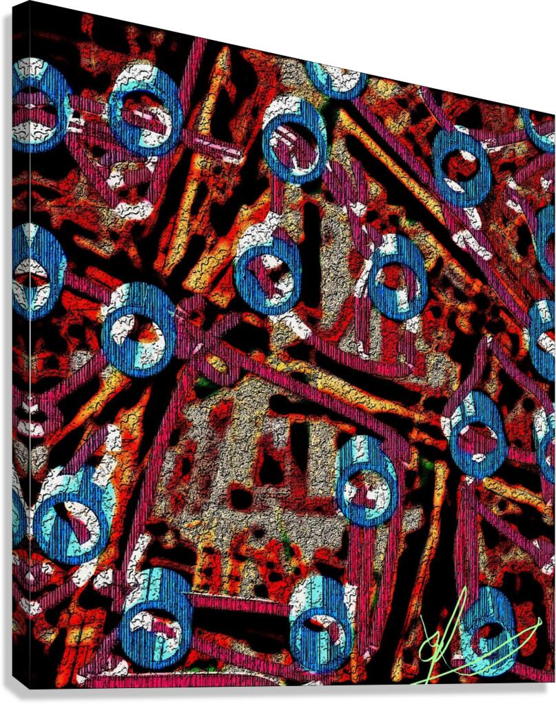 Light Blue Niobium Conduits Canvas Print