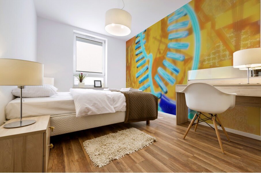 Aquablueslingshot Mural print