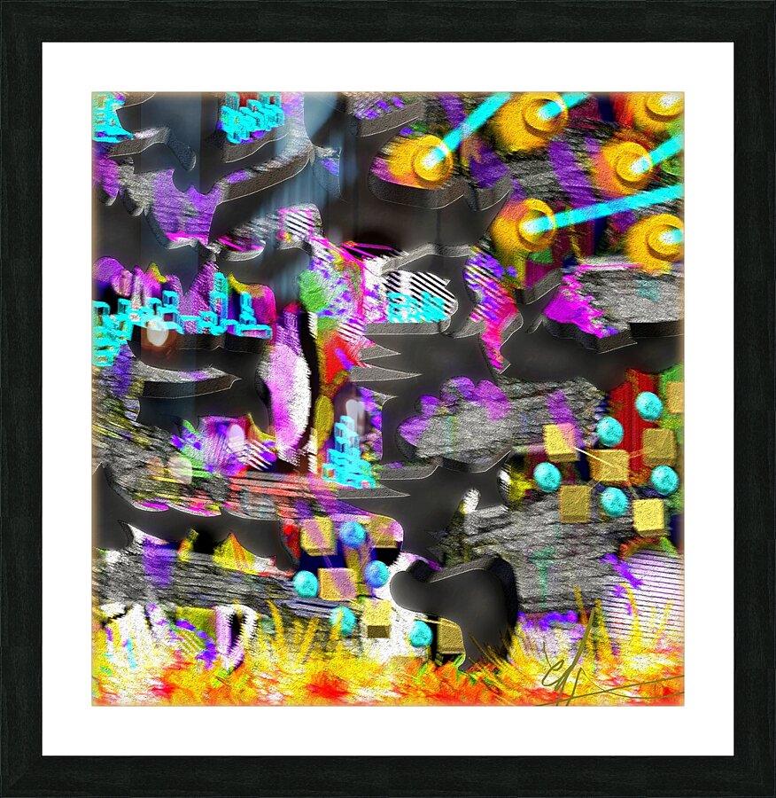 Black Slate Acacia Picture Frame print