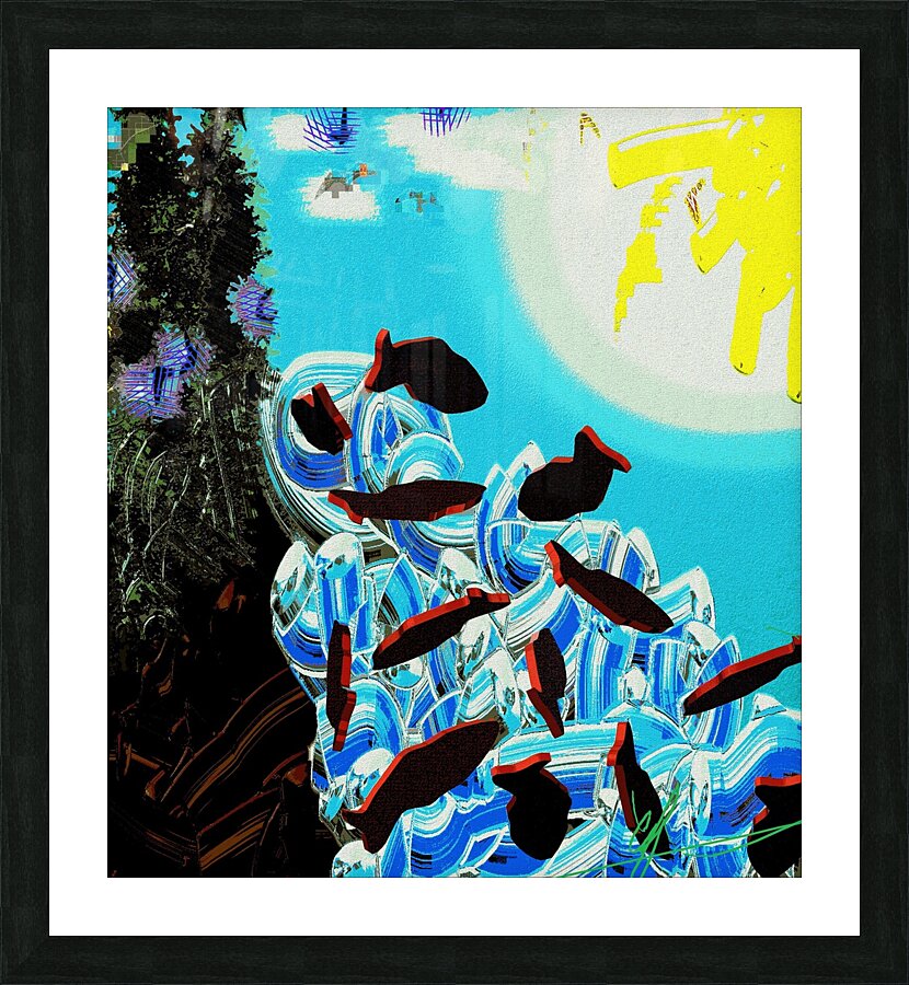 Sloshed Salmon Picture Frame print