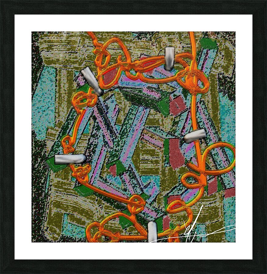 Cuprum Thread Picture Frame print