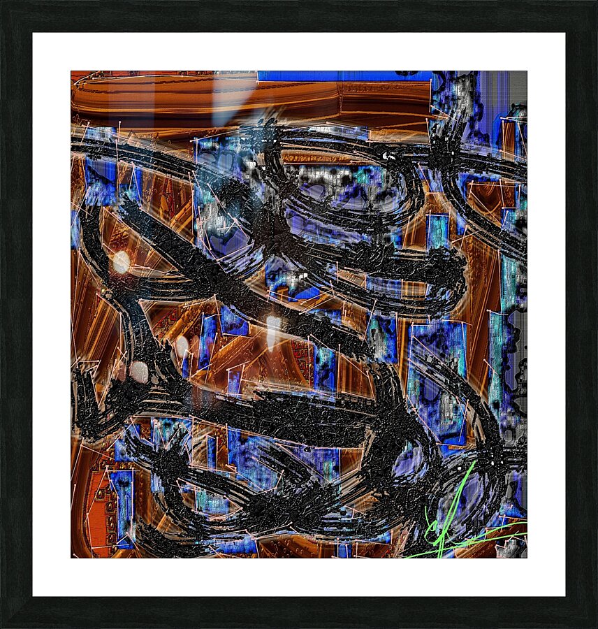 The Seven Steps Snake Picture Frame print