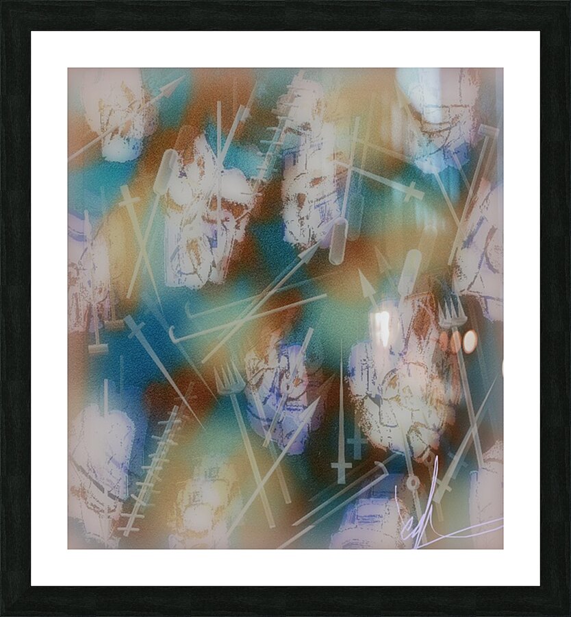 Victorian Silver Spillikins Picture Frame print