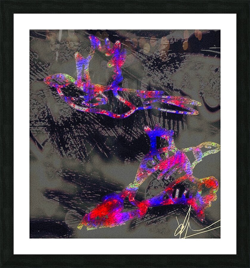 Electric Pheasants Picture Frame print