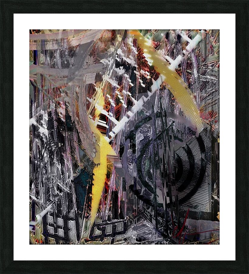 Slashed Seven Picture Frame print