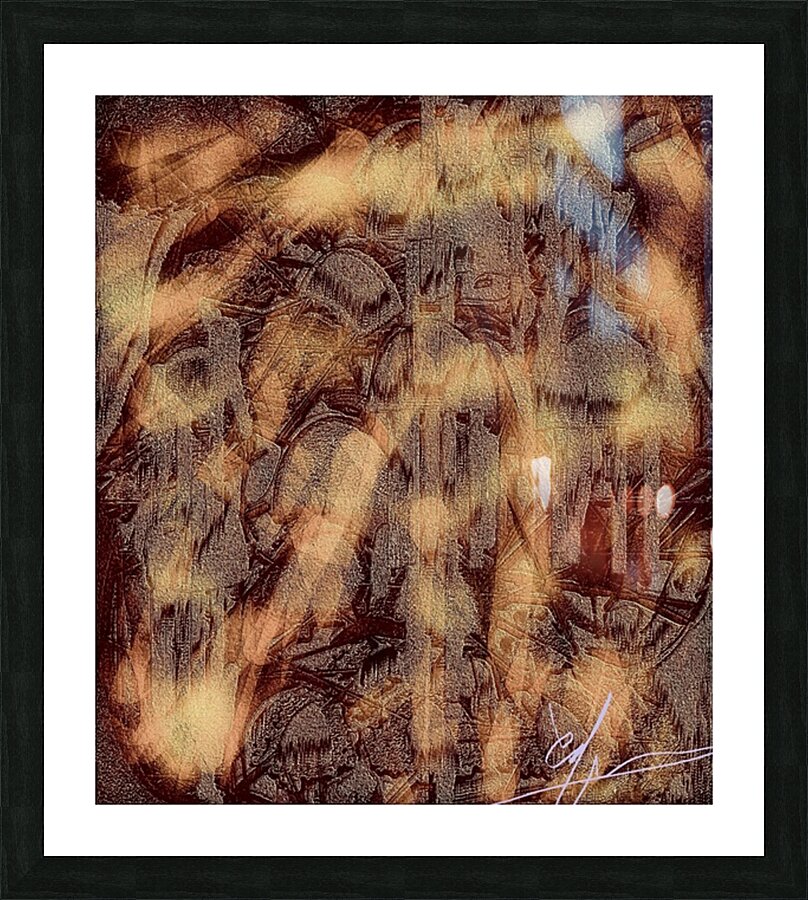 Ancient Orange Picture Frame print