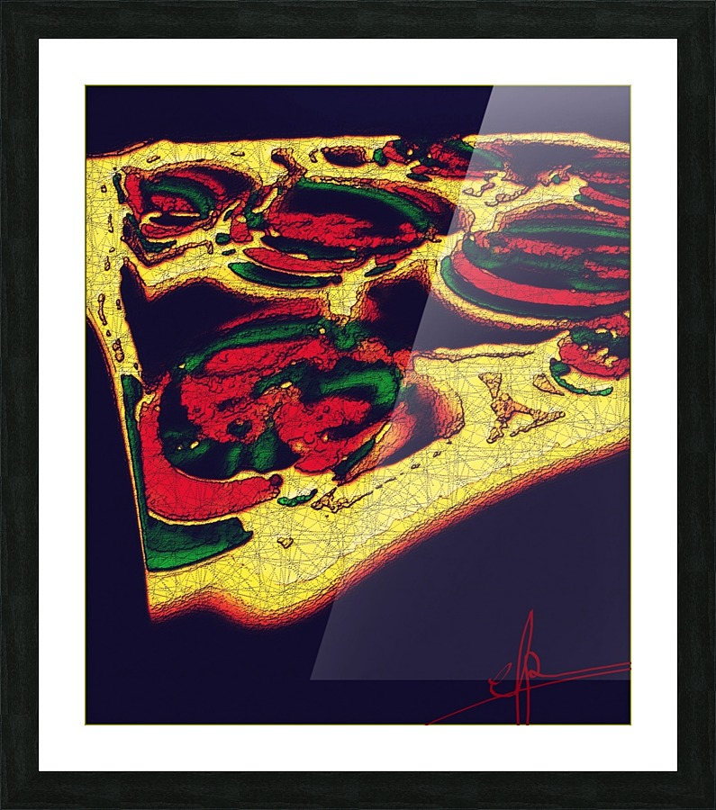 Impending Pizza Picture Frame print