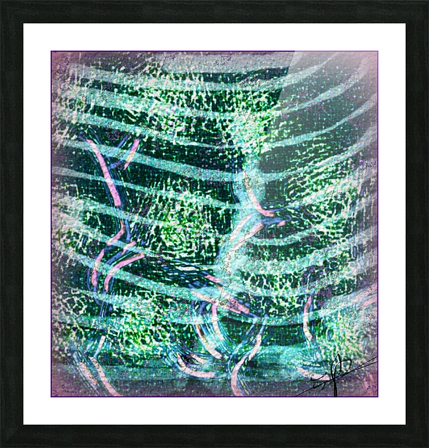 Amethyst Fish Scale Concerto Picture Frame print