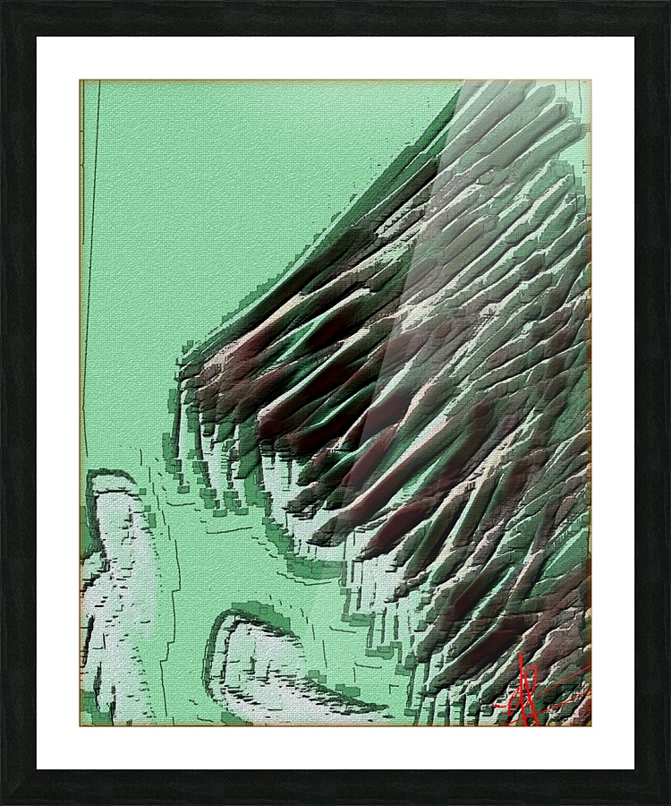 Slope Point Trees Picture Frame print