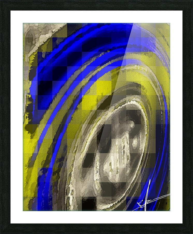 Tornado Damaged Archery Target Picture Frame print