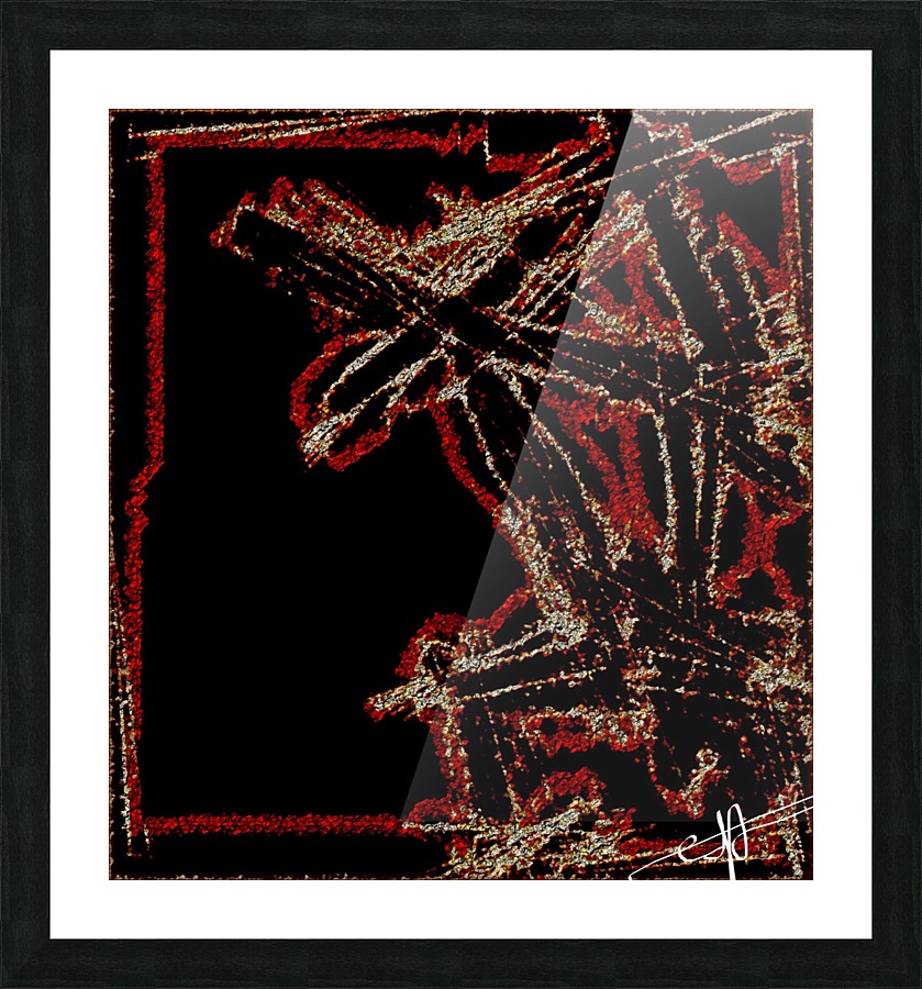 Copper & Gold Flakes Picture Frame print