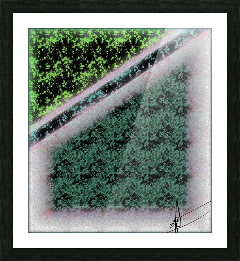 Murky Shrubbery Geometry Picture Frame print