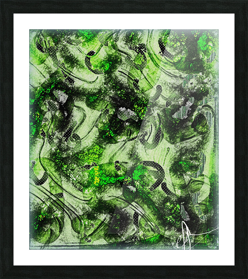 Loch Ness Slurry Picture Frame print
