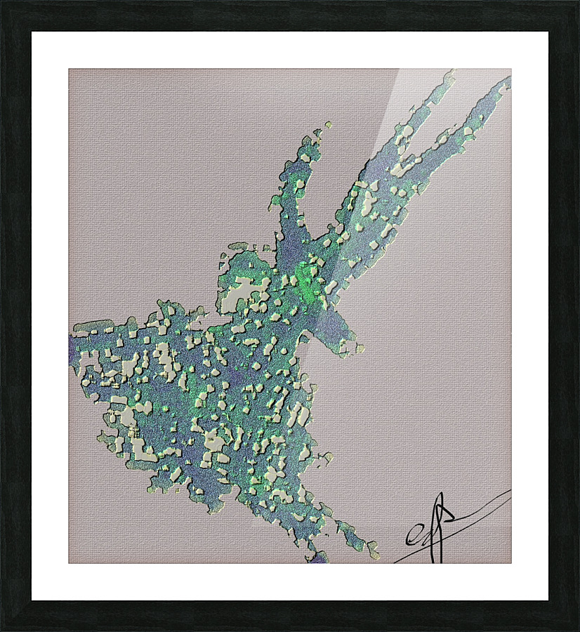 Tributaries Picture Frame print