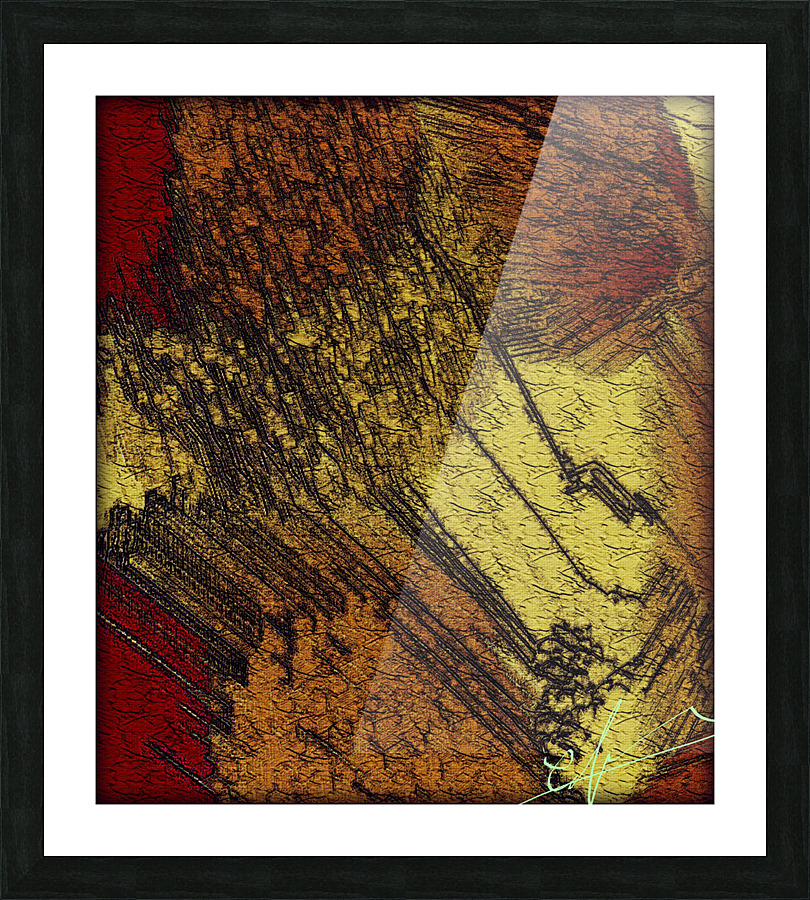 Disintegrating Megilp Picture Frame print