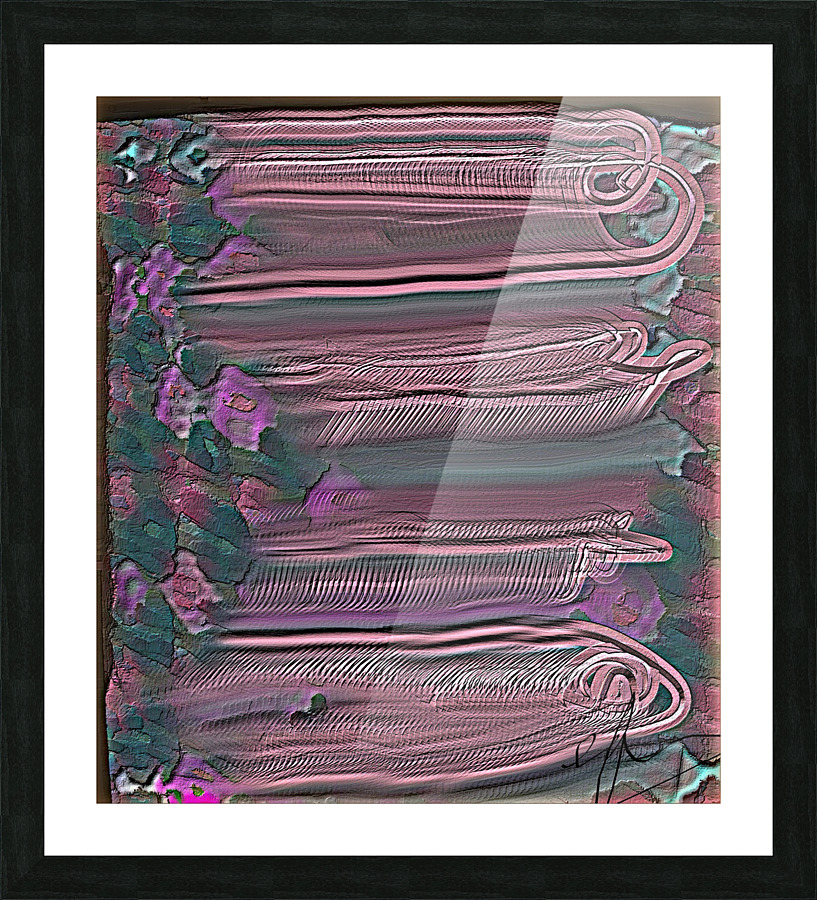 4 Xiphactinus Fossils Picture Frame print