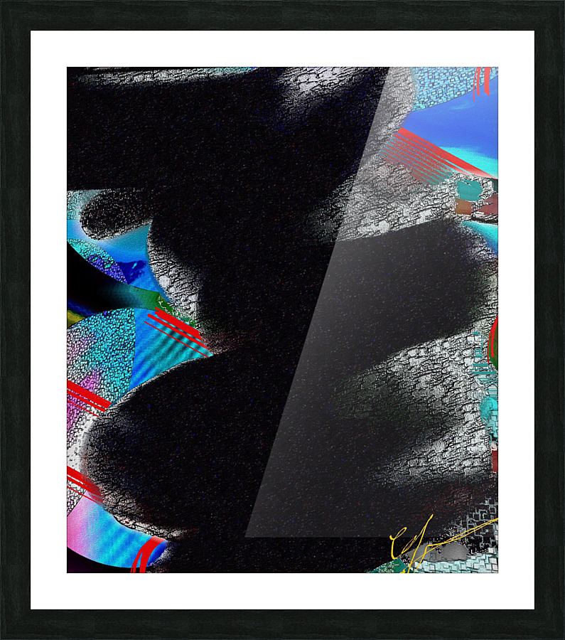 Blot Redaction Picture Frame print