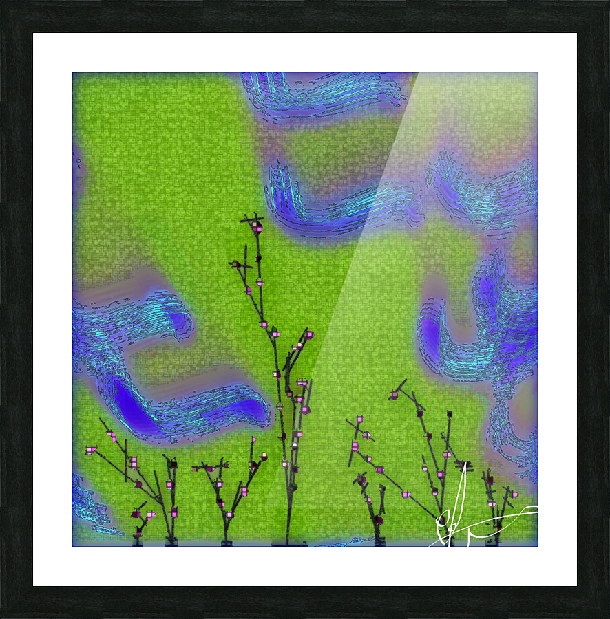 Blue Lights Over Reading Picture Frame print