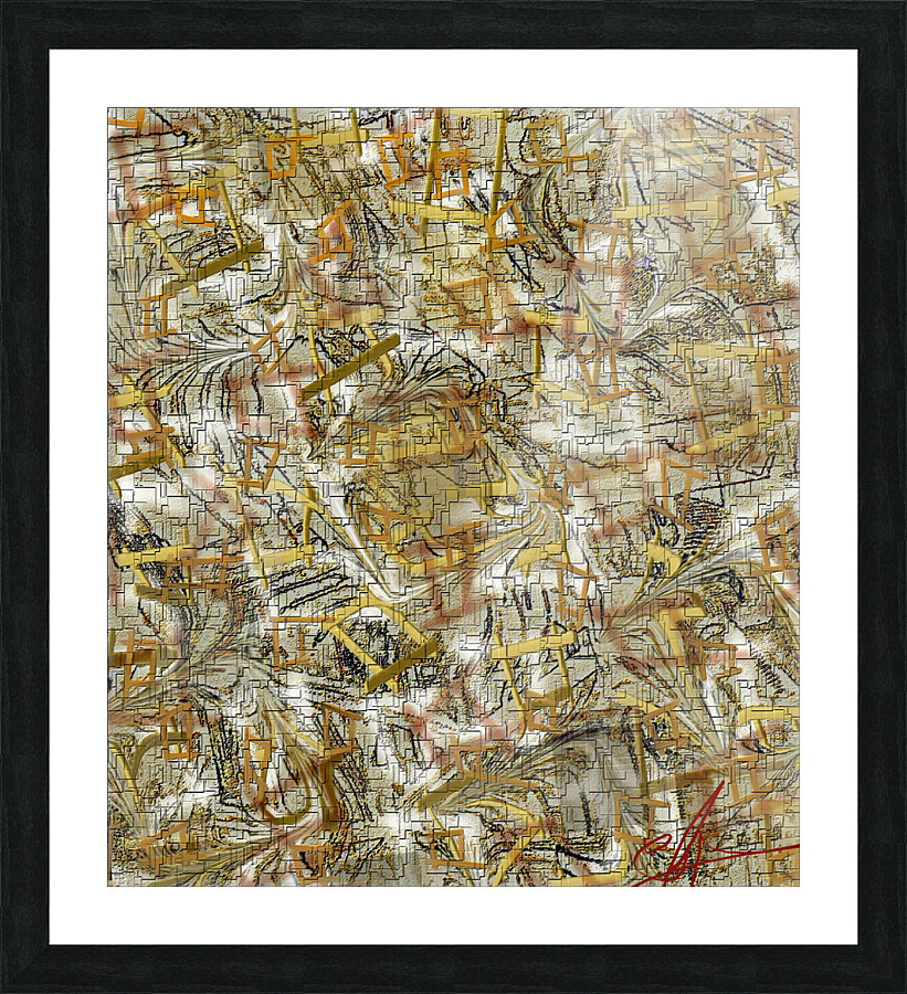 Besatthet av Rutor Picture Frame print