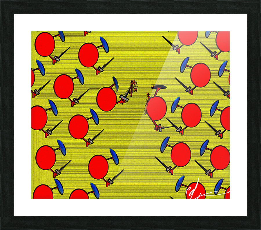 Polka Dots at War Picture Frame print