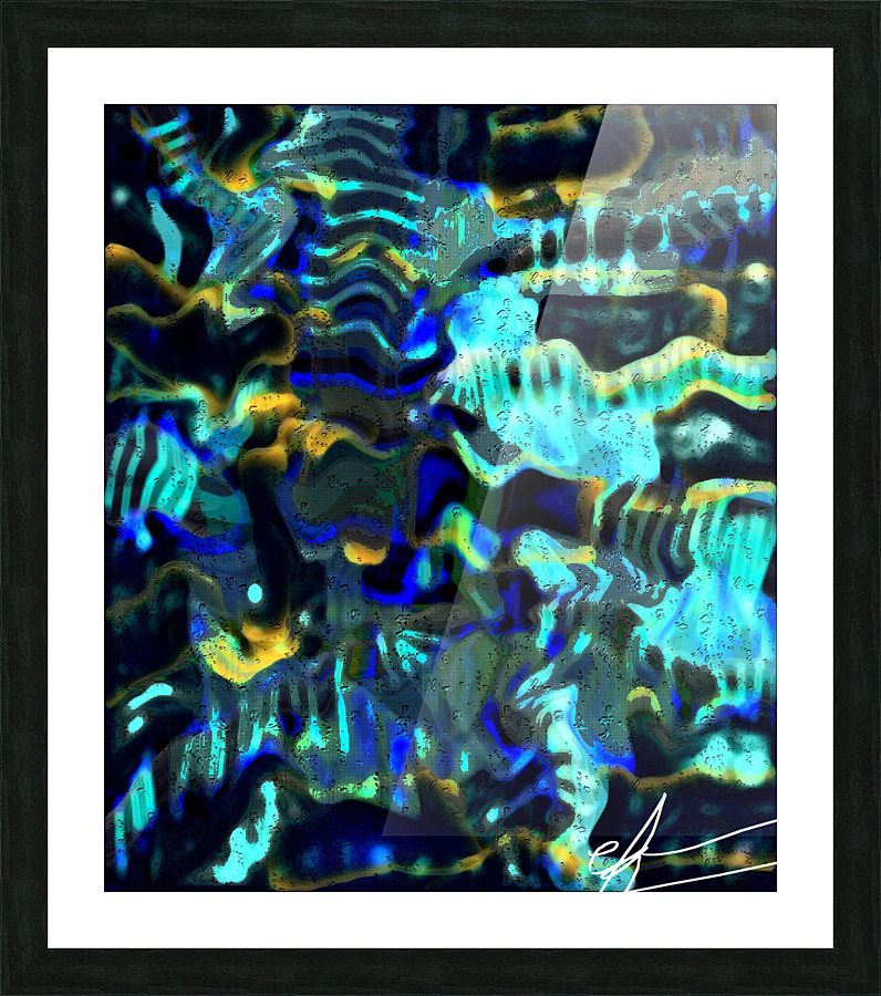 Several Scampering Sky Spines Picture Frame print
