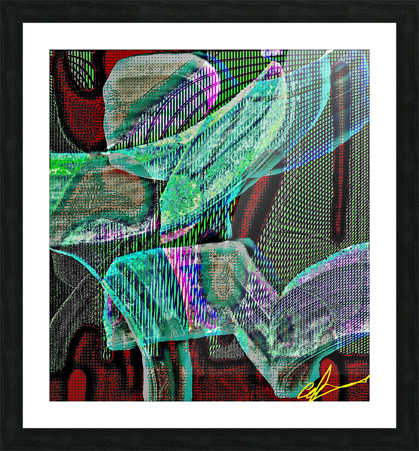 Flickering Fiber Optic Reticulated Python Picture Frame print