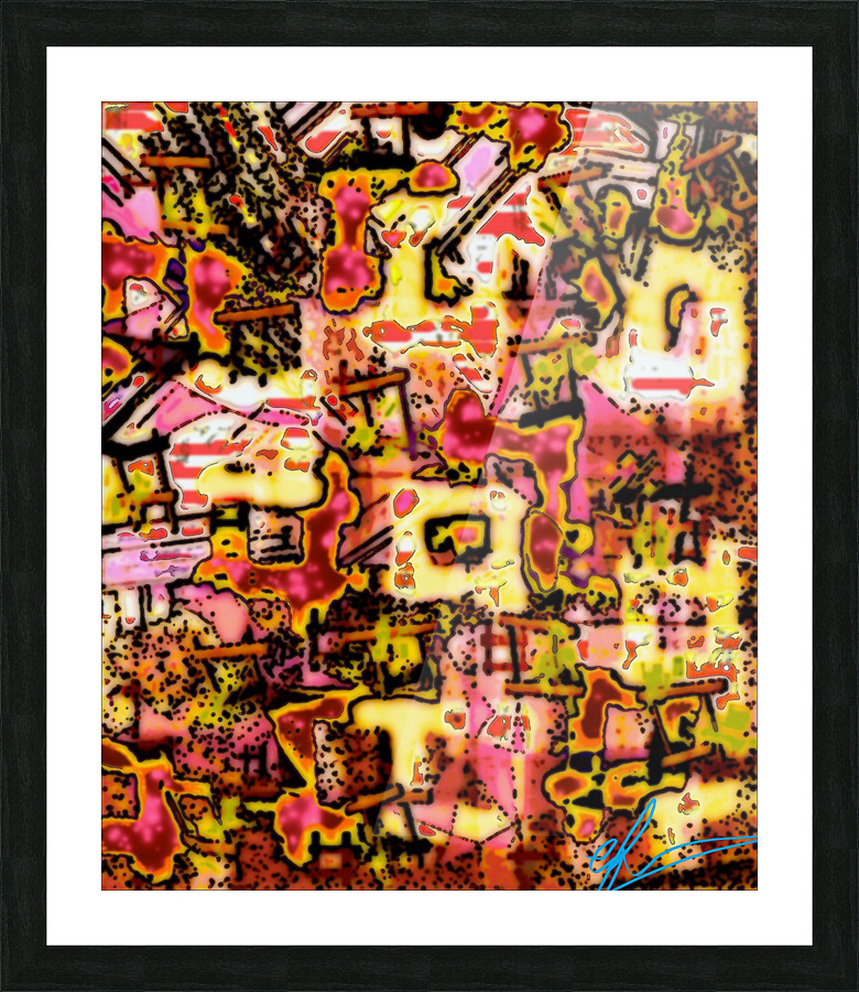 Festival Kiss Picture Frame print