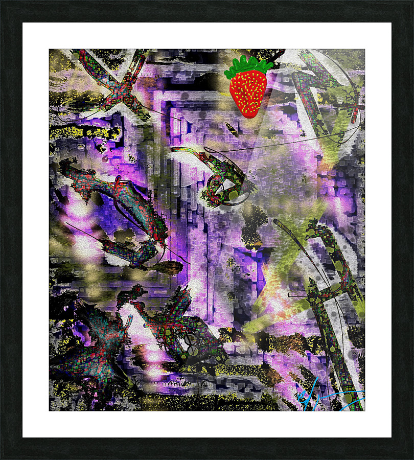 Strawberry Picture Frame print