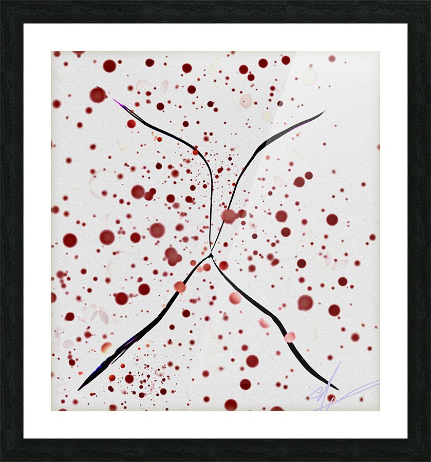 Spots Mark the X Picture Frame print