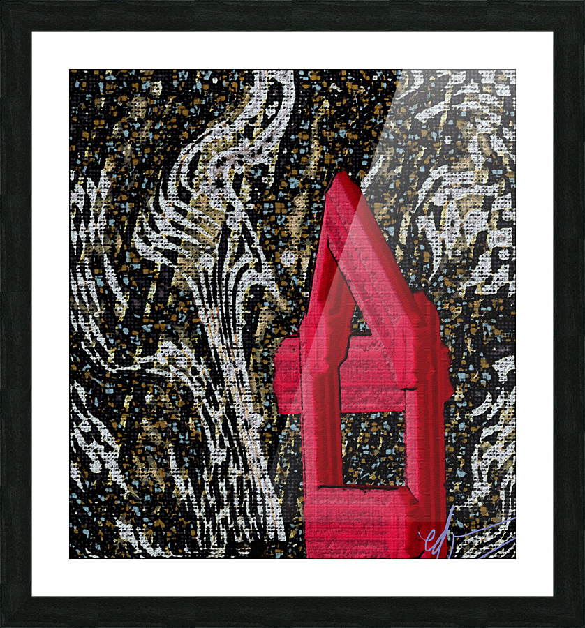 Red Shotgun Picture Frame print