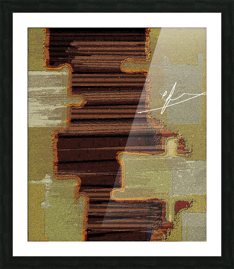 Chasm Between the Puzzle Pieces Picture Frame print