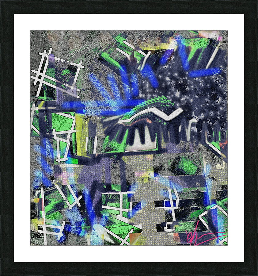 Tumbling Blue Regression Picture Frame print