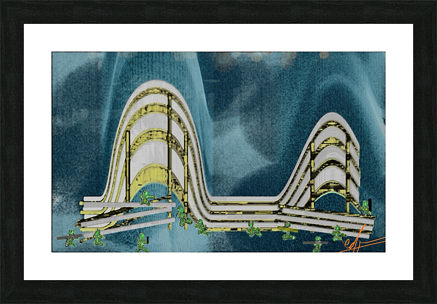 Constructing a Roller Coaster Picture Frame print