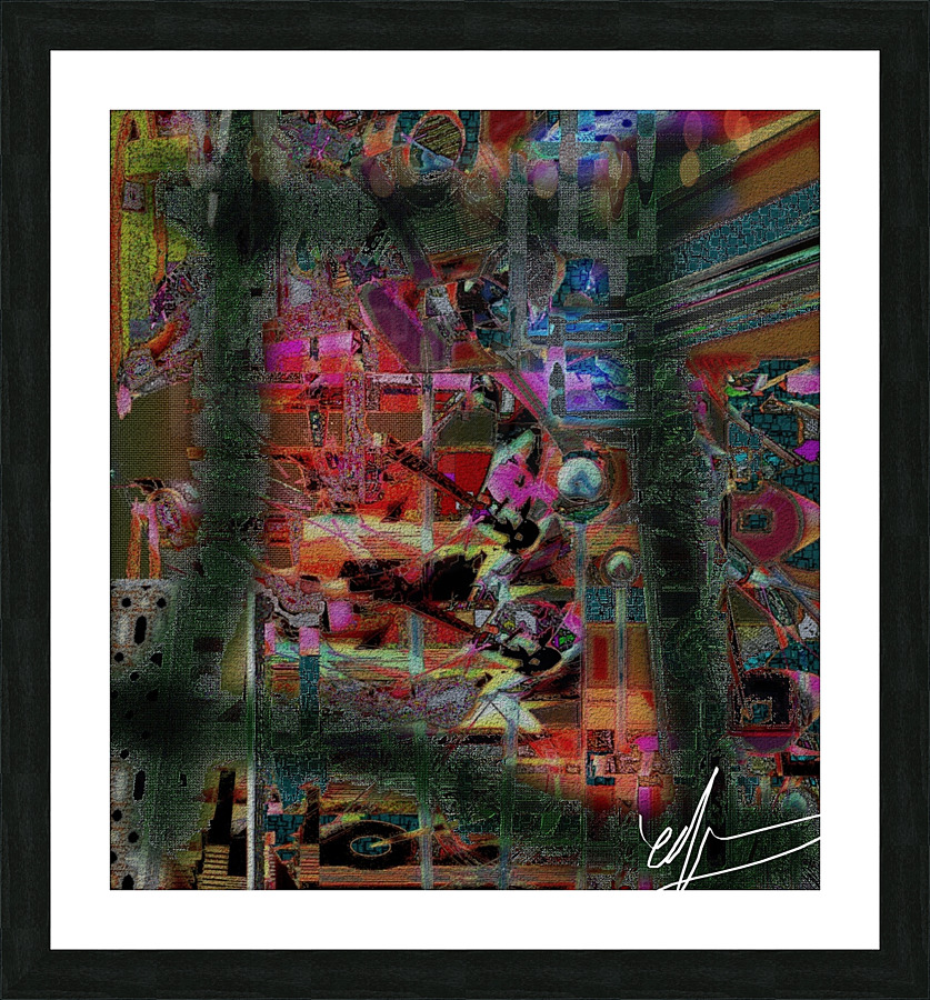 Contrary the Emerald Quiteness Picture Frame print