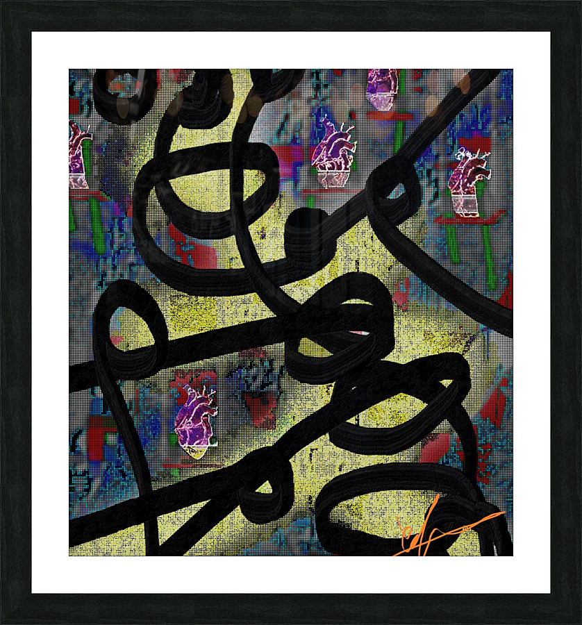 Dark Hearts Picture Frame print