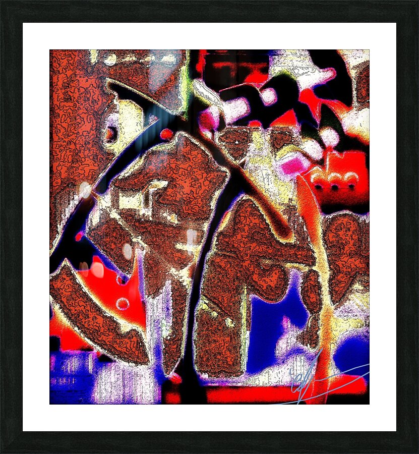 Fire Damaged Deteriorating Mirage Picture Frame print