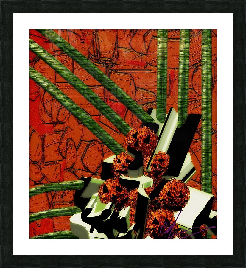 Halloween Infrastructure Picture Frame print