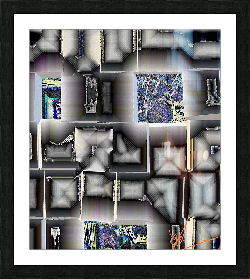Shattering the Monolith Picture Frame print