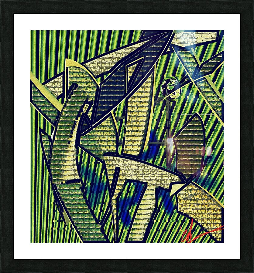 Roller Coasterish Blades of Grass Picture Frame print