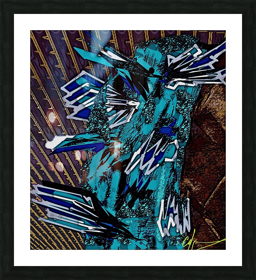 Overwrought Waterfall Picture Frame print