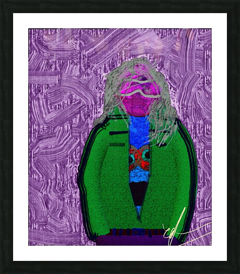 J Picture Frame print