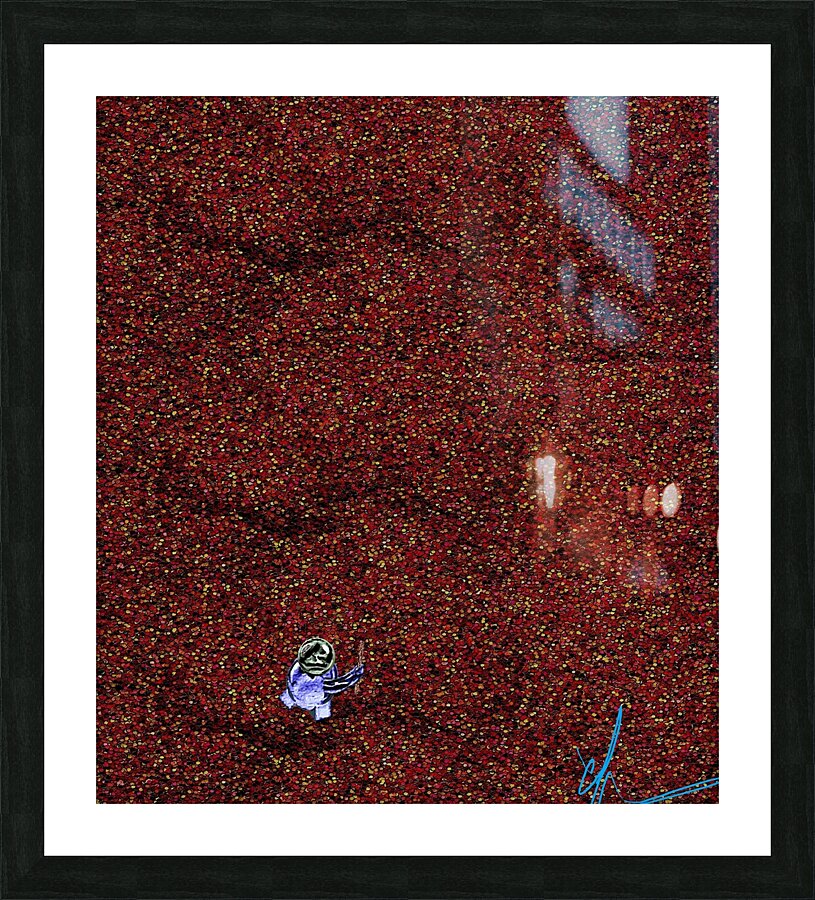Crossing Through the Crushed Red Pepper Dunes Picture Frame print