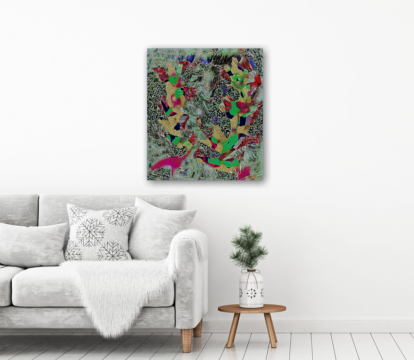 Artificial Flowers Kitchen Dancing Together Reproduction
