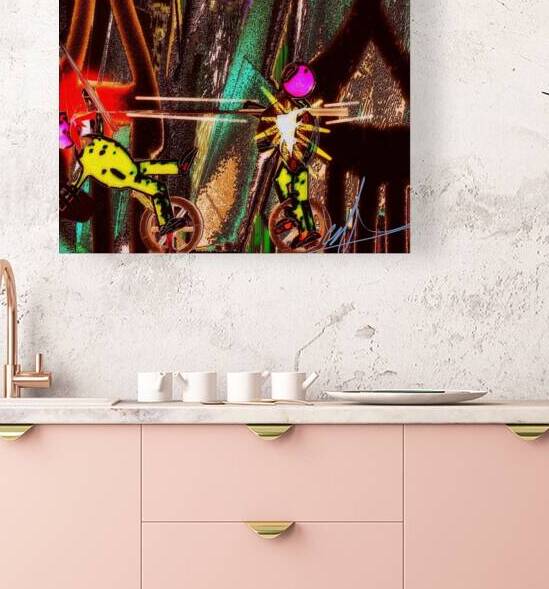 Fallen Is the Less Agile Jousting Unicyclist by Ed Purchla