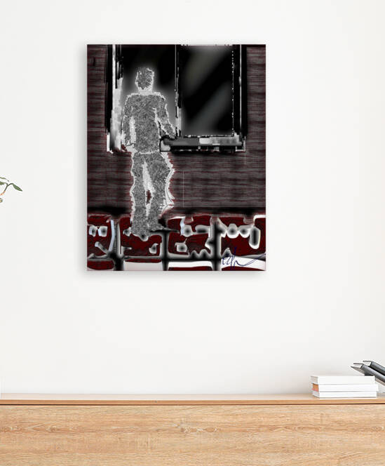 Thanatophobic Mourner Staring Out a Window by Ed Purchla