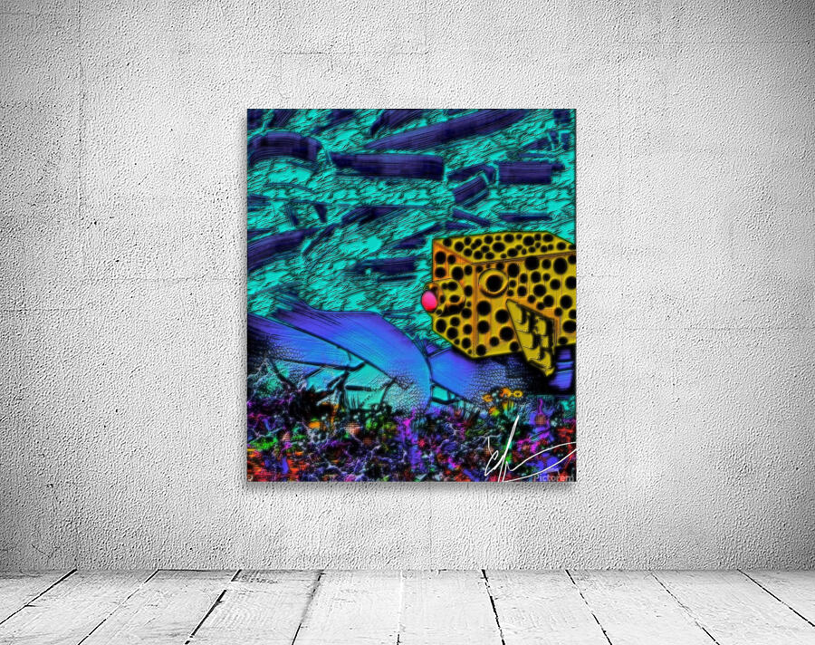 Brooding Yellow Boxfish Wall Preview